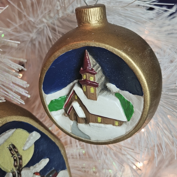 Ornaments~ Vintage one-of-a-kind Christmas set of 12 hand painted - Picture 14 of 16